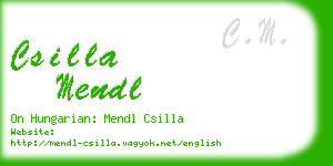 csilla mendl business card